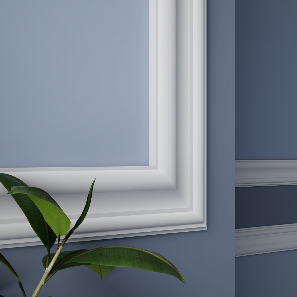 Молдинг Ultrawood White U 0009 p 2000×55×15 фото в интерьере